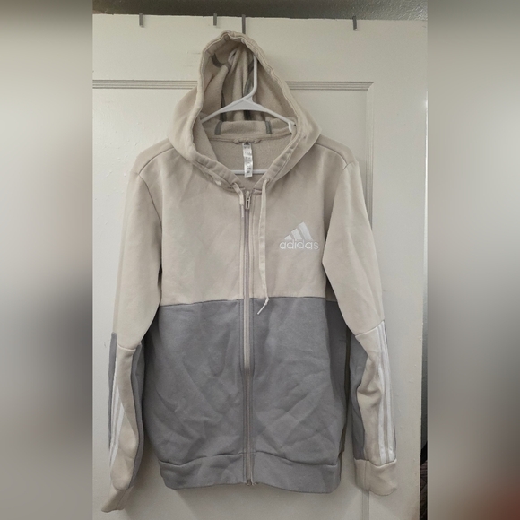 Adidas Men's Essentials Colorblock Full Zip Hoodie Size Small LIKE NEW - Picture 1 of 7
